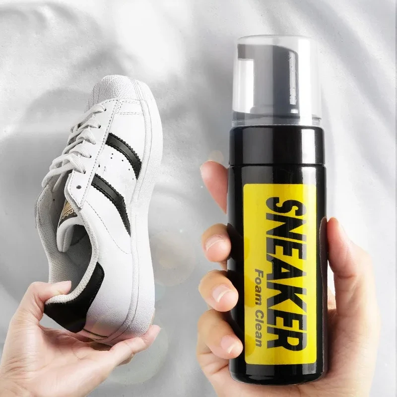 1 set Shoes Cleaner foam dry cleaning suit 150ML Water-Free Foam Sneakers Cleaner Shoe Brush Shoe Cloth Work on White Shoe,Boot - Image 5