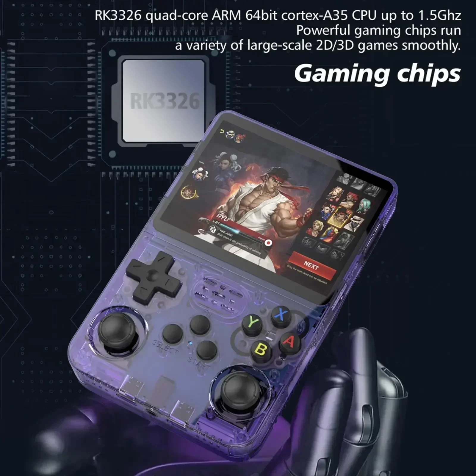 R36S Retro Handheld Video Game Console ARKOS System 3.5 Inch IPS Screen Classic Portable Pocket Video Player 128G Games Boy Gift - Image 2