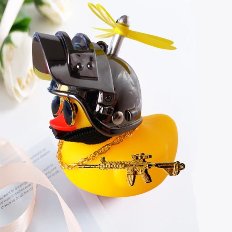 Motor Accessories Yellow Duck with Helmet for Bike Without Lights Auto Car Accessories Duck In The Car Car Interior Decoration - Image 13