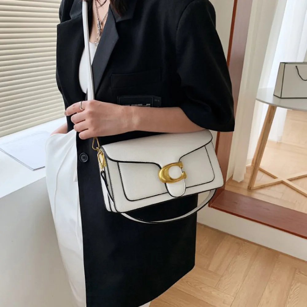 Double-Strap Small Square Crossbody Bag – Stylish Underarm Shoulder Purse for Women - Image 3