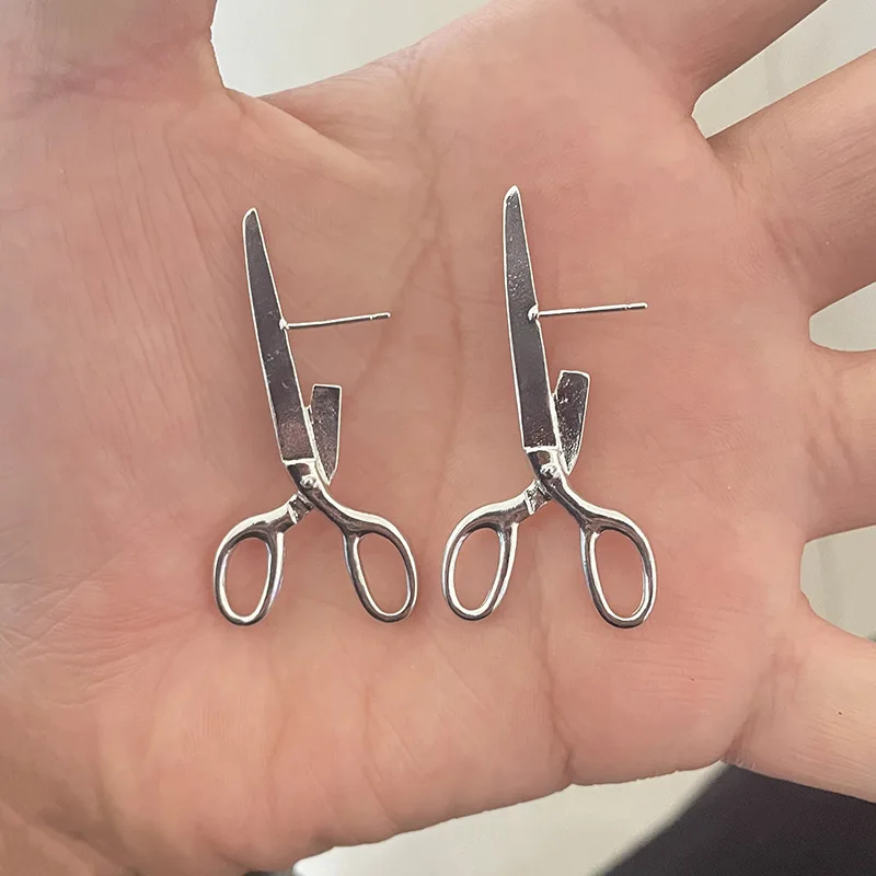 Fashion Creative New Retro Scissors Ear Studs for Women Personalized Women Hip Hop Rock Party Holiday Gift Perforated Earrings - Image 8