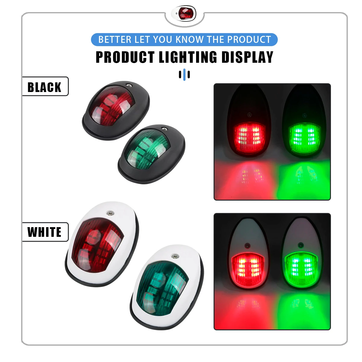 10-30V LED Navigation Light Signal Warning Waterproof Lamp Starboard Port Side Indicator For Marine Boat Yacht Truck Trailer Van - Image 5
