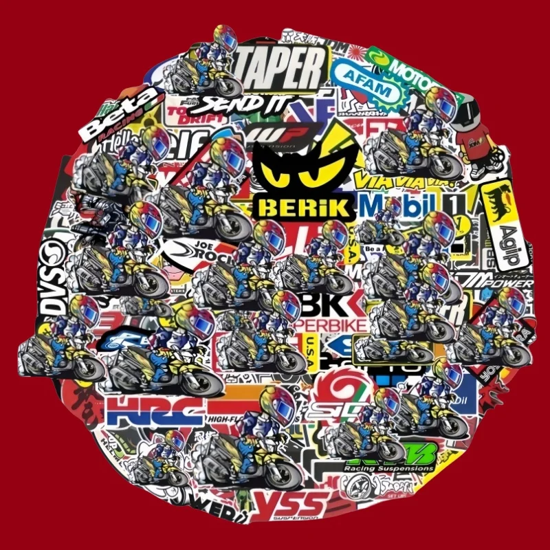 40/80pcs Car Bike Helmet Tank Racing Sponsor Logo Set Motorcycle Stickers Moto For Honda Yamaha Kawasaki Suzuki Motocross Decals - Image 3
