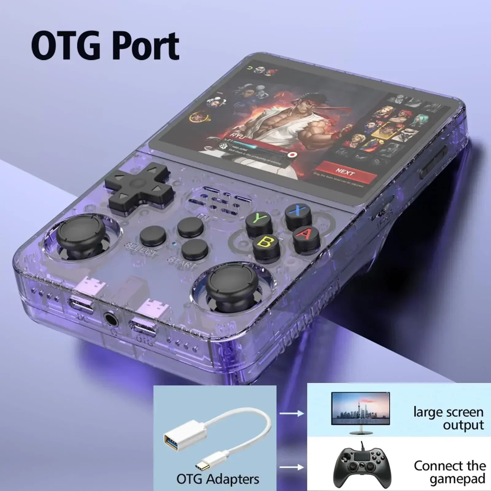 R36S Retro Handheld Video Game Console ARKOS System 3.5 Inch IPS Screen Classic Portable Pocket Video Player 128G Games Boy Gift - Image 6