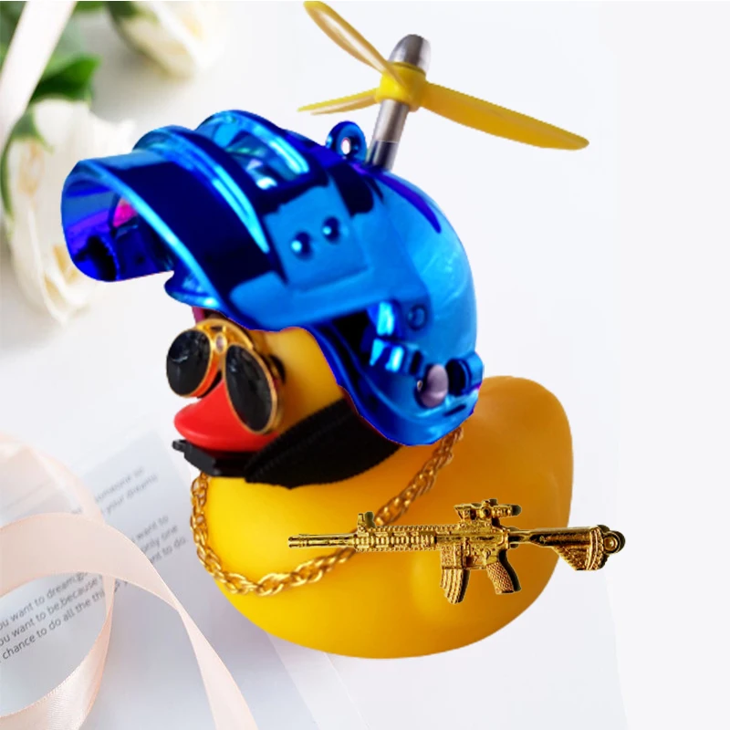 Motor Accessories Yellow Duck with Helmet for Bike Without Lights Auto Car Accessories Duck In The Car Car Interior Decoration - Image 11