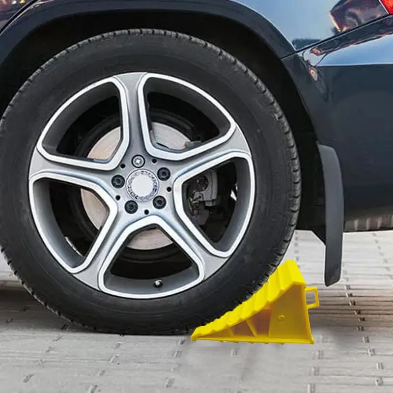 Car Wheel Tire Chock Stop Block Anti-slip Plastic Base Tire Support Pad Portable Tire Support Chock For Secure Car Trailer Park - Image 5