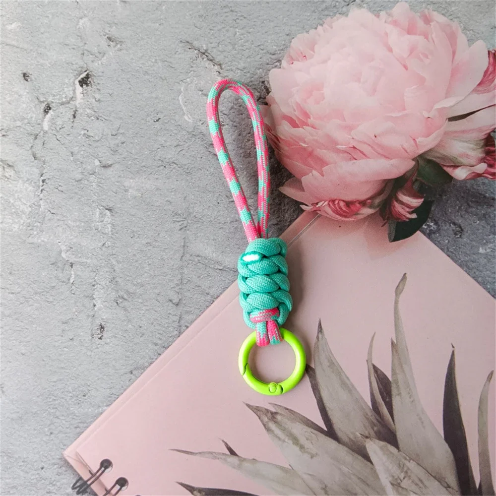 Colorful Braided Lanyard Keychain Unisex Anti-Lost Wrist Strap Paracord With Key Ring For Phone Camera U Disk Bottle Accessories - Image 14