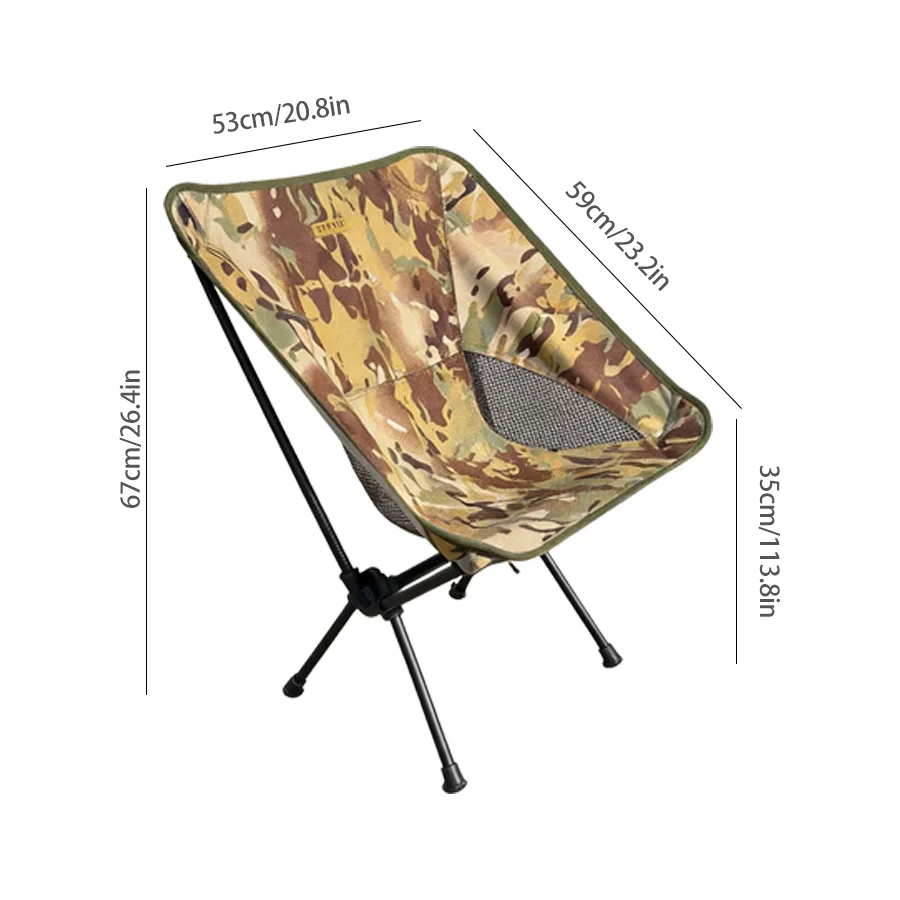 TARKA Foldable Camping Chairs Set Lightweight folding Chair Ultralight Backpacking Moon Chairs for Garden Picnic Beach Fishing - Image 9