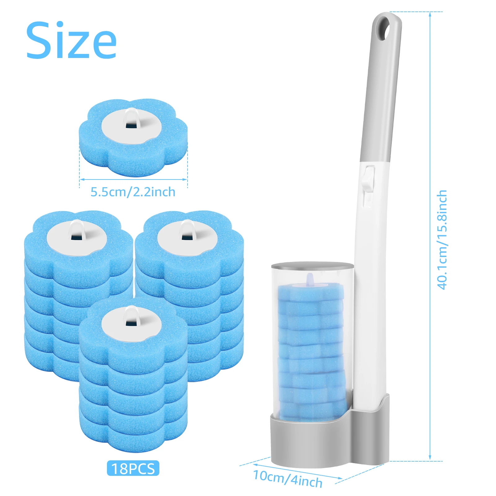18/36Pcs Disposable Toilet Brush Wall Mounted Toilet Brush with Replacement Head Cleaning Set Home Bathroom WC Accessories - Image 21