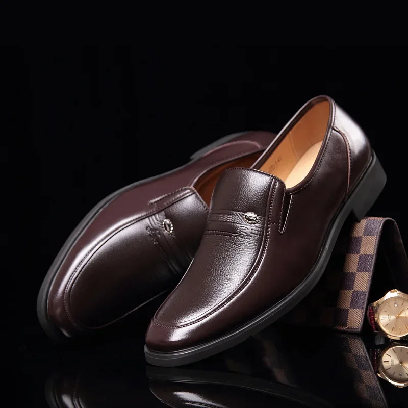 Leather Men Formal Shoes Luxury Brand 2023 Men's Loafers Dress Moccasins Breathable Slip on Black Driving Shoes Plus Size 38-44 - Image 8