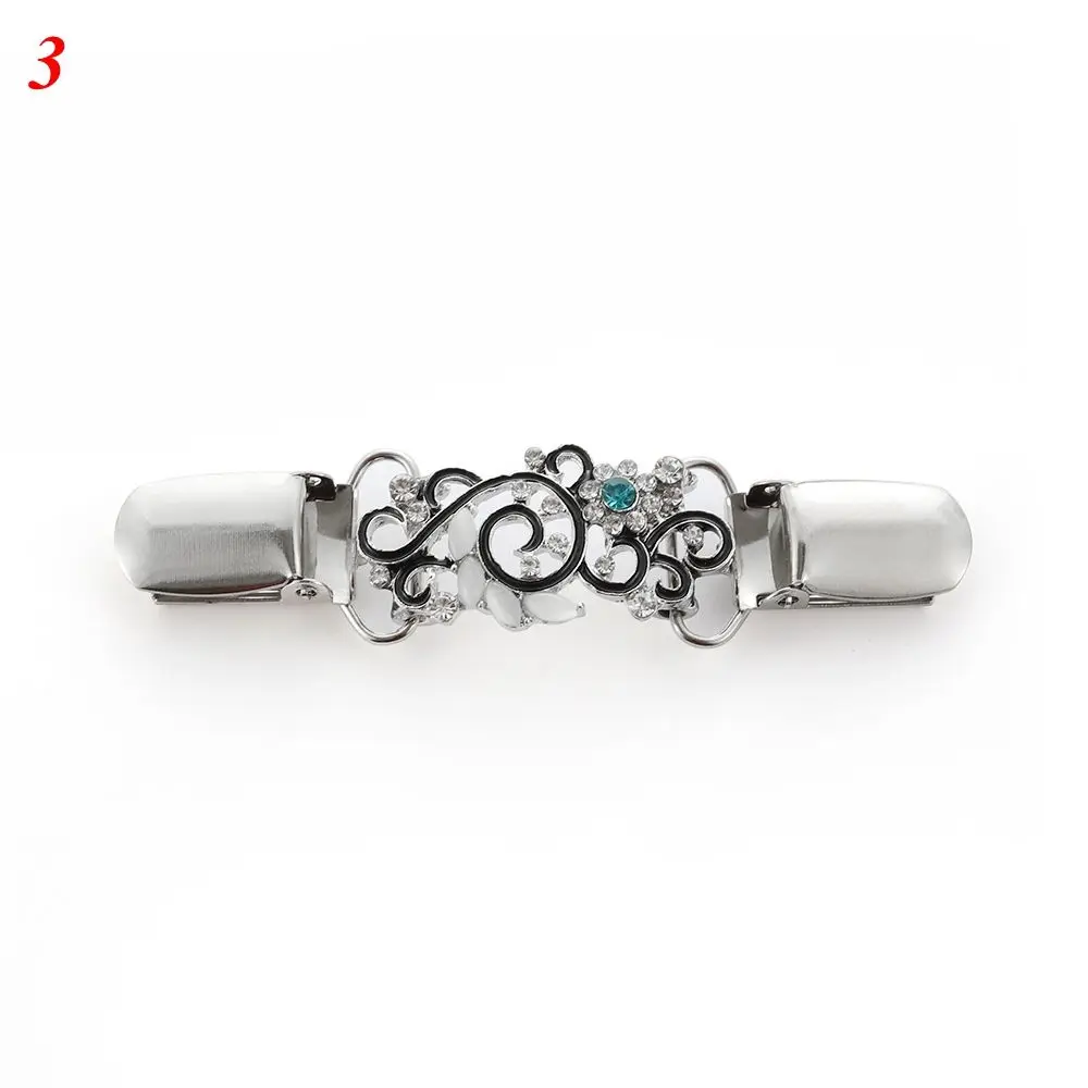 Women Carved Flower Cardigan Sweater Blouse Shawl Clips Shirt Collar Shawl Brooch Retro Duck Clip Clasps Charm Accessories Gift - Image 13