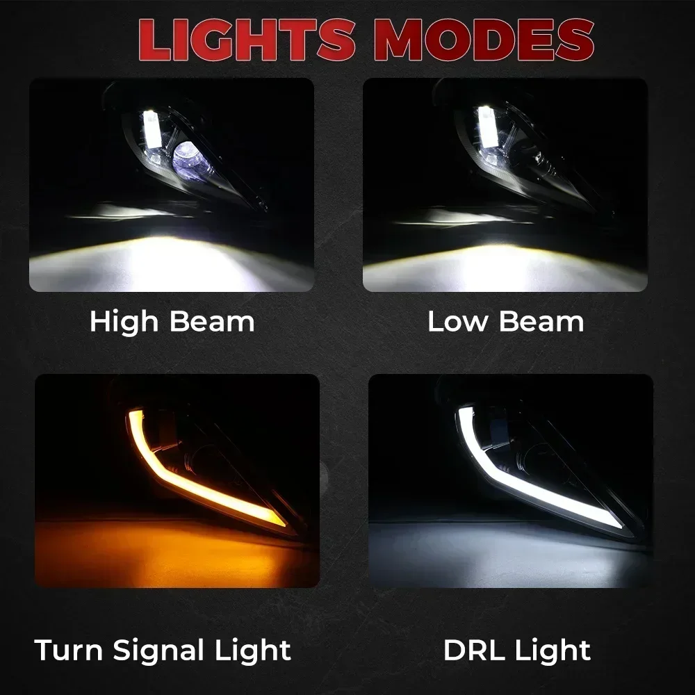 KEMIMOTO DRL Turn Signal Light for Yamaha Raptor 700 700R YFZ450 YFZ450R YFZ450X Wolverine 450 350 250 2006-2026 LED Headlight - Image 4