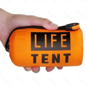 2 Person Emergency Shelter Bivy Survival Tent Kit Mylar Tube Tent Sleeping Bag Waterproof Outdoor SOS Thermal Blanket Reusable