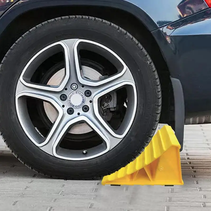 Car Wheel Tire Chock Stop Block Anti-slip Plastic Base Tire Support Pad Portable Tire Support Chock For Secure Car Trailer Park - Image 4