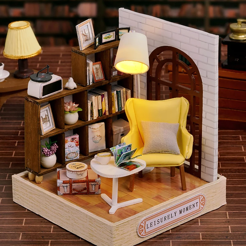 Mini Doll House DIY 3D Puzzle Assembly Building Model Toys Home Bedroom Decoration With Furniture Wooden Craft Gifts DollHouses - Image 3