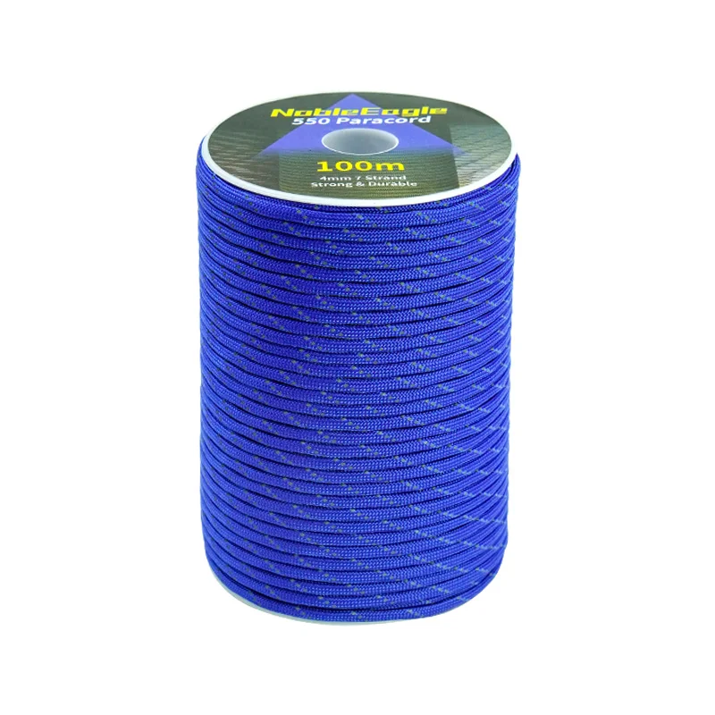 Reflective Paracord Military 7 Strand 4mm 550 Tactical Parachute Cord Camping Tent Lanyard DIY Bracelet Weaving Rope - Image 14