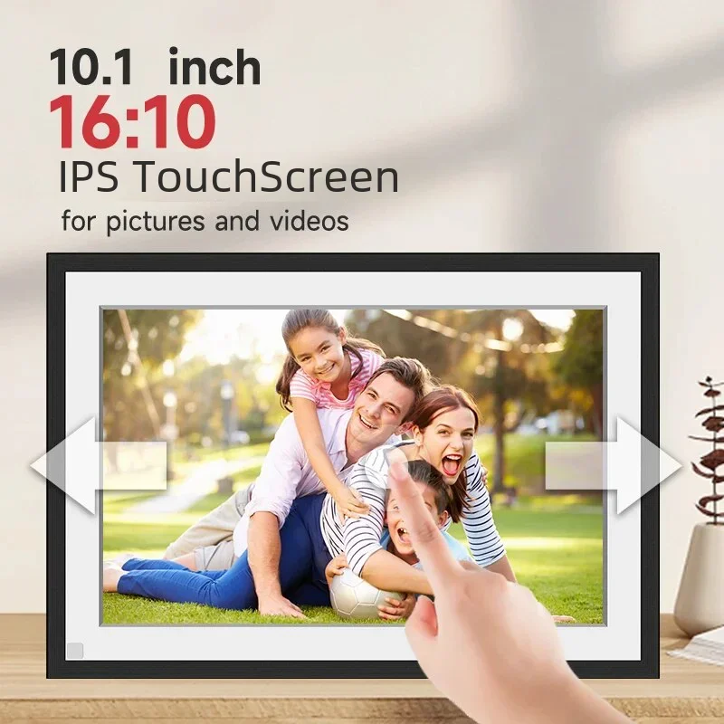 Christmas Gift Frameo 10.1 Inch WiFi Digital Picture Frame,1280 * 800IPS HD Cloud Smart Digital Photo Frame,32GB Storage, - Image 3