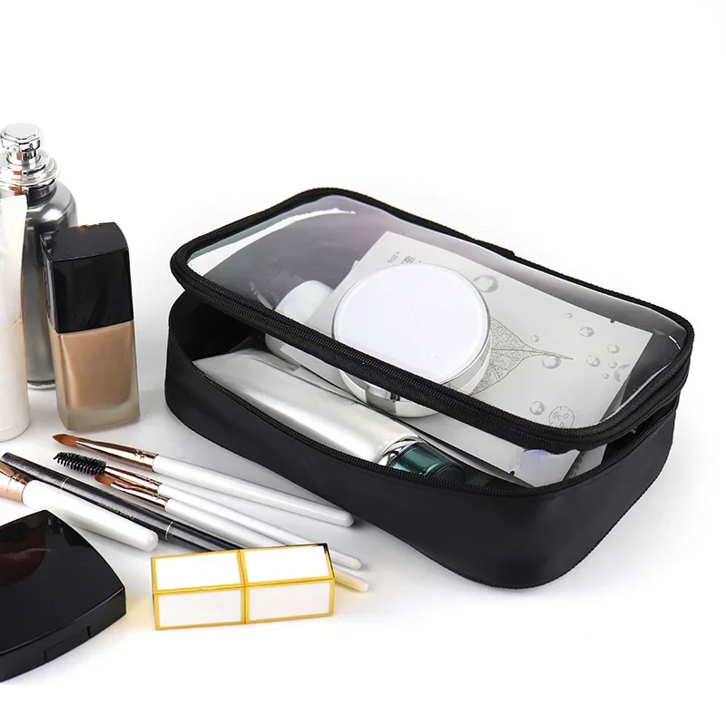 Women Makeup Bag Waterproof Clear PVC Travel Cosmetic Bags Case Travel Make Up Kit Bags for Men Toiletry Brush Organizer Pouch - Image 3