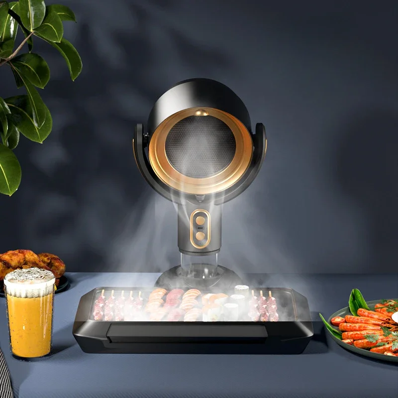 Small desktop range hood, portable charging, deodorization, air filtration, smoking machine, barbecue, hotpot companion. - Image 6