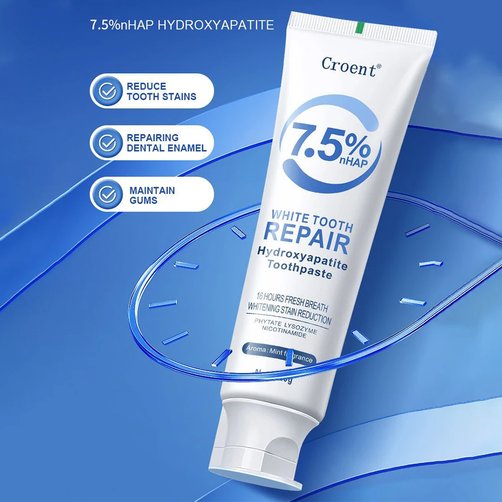 120g Hydroxyapatite Toothpaste,Gentle Mint,Breath Refreshing Whitening Toothpaste,Intensives Stain Removal Tooth Paste,Oral Care - Image 4