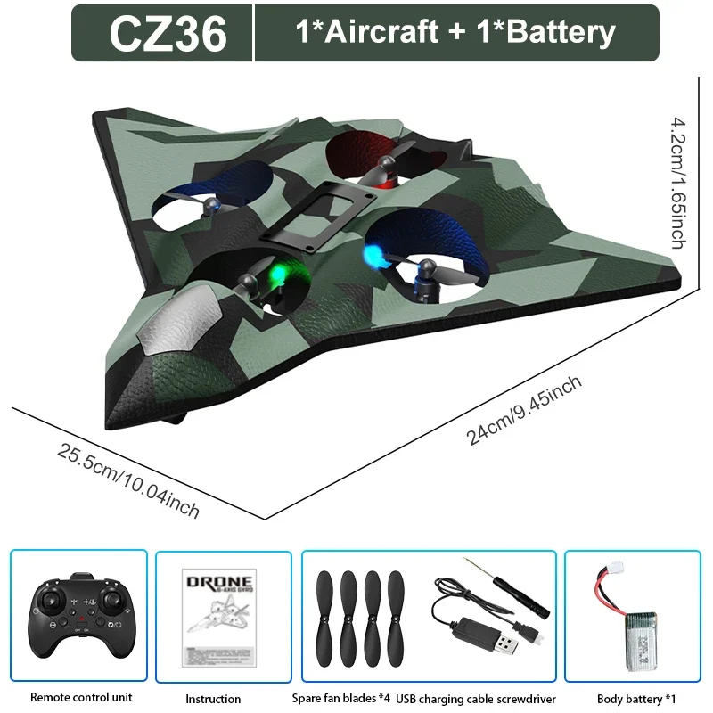 RC Aircraft EPP Foam Stunt Glider Electric Fighter Remote Control Airplane Fall Resistant Plane Toys for Boys Kids CZ01 CZ63 - Image 7