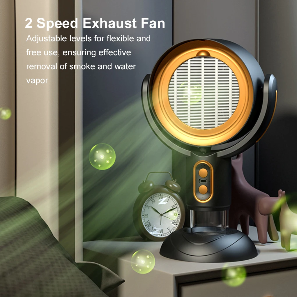 Small desktop range hood, portable charging, deodorization, air filtration, smoking machine, barbecue, hotpot companion. - Image 3