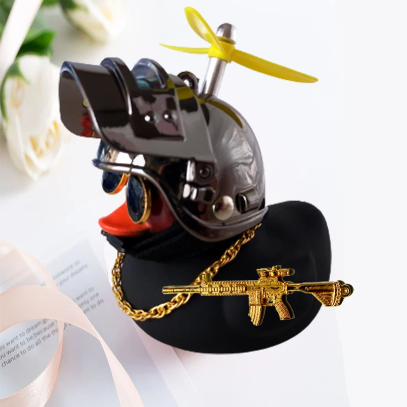 Motor Accessories Yellow Duck with Helmet for Bike Without Lights Auto Car Accessories Duck In The Car Car Interior Decoration - Image 21