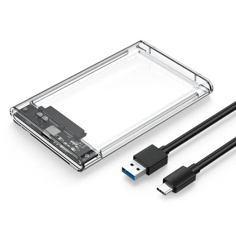 3.0/3.1 HDD Enclosure 2.5inch SATA SSD Hard Drive Case with 5Gbps Transfer Speed and Transparent Design Mobile External Housing - Image 8