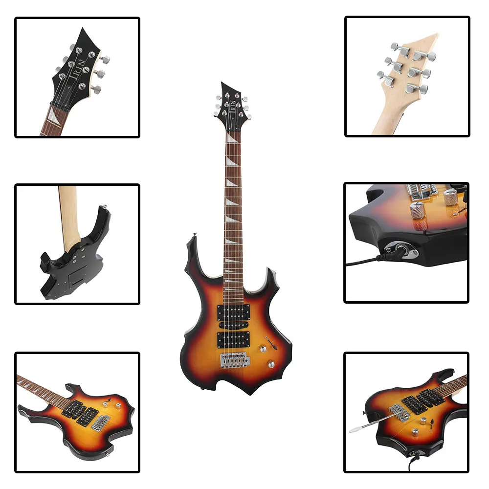 IRIN Electric Guitar 24 Frets 6 Strings Maple Body Multi-color Electric Guitar Guitarra with Bag Wrench Set Guitar Accessories - Image 4