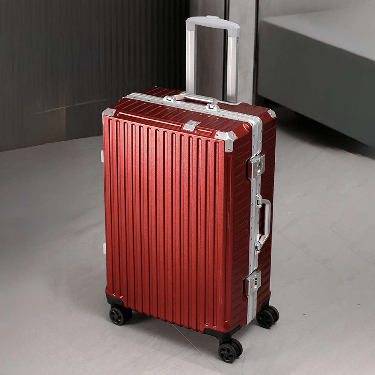 Trolley Luggage 20 24 26 28" Aluminum Frame Rolling Luggage Case USB Travel Suitcase on Wheels Combination Lock Carry on Luggage - Image 7