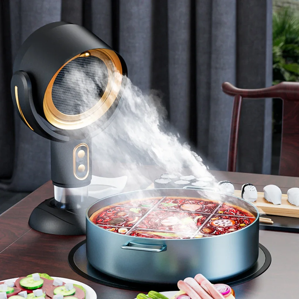 Small desktop range hood, portable charging, deodorization, air filtration, smoking machine, barbecue, hotpot companion. - Image 2