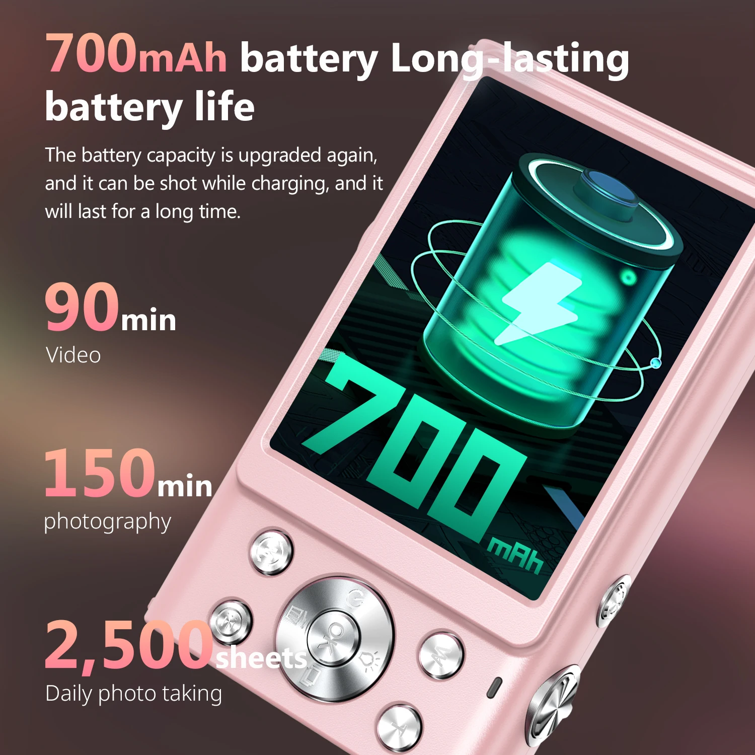 4K Digital Camera Autofocus Vlogging Camera HD 48MP with 2.8" Large Screen Camcorder Camera for Photography for Kid Adult - Image 3