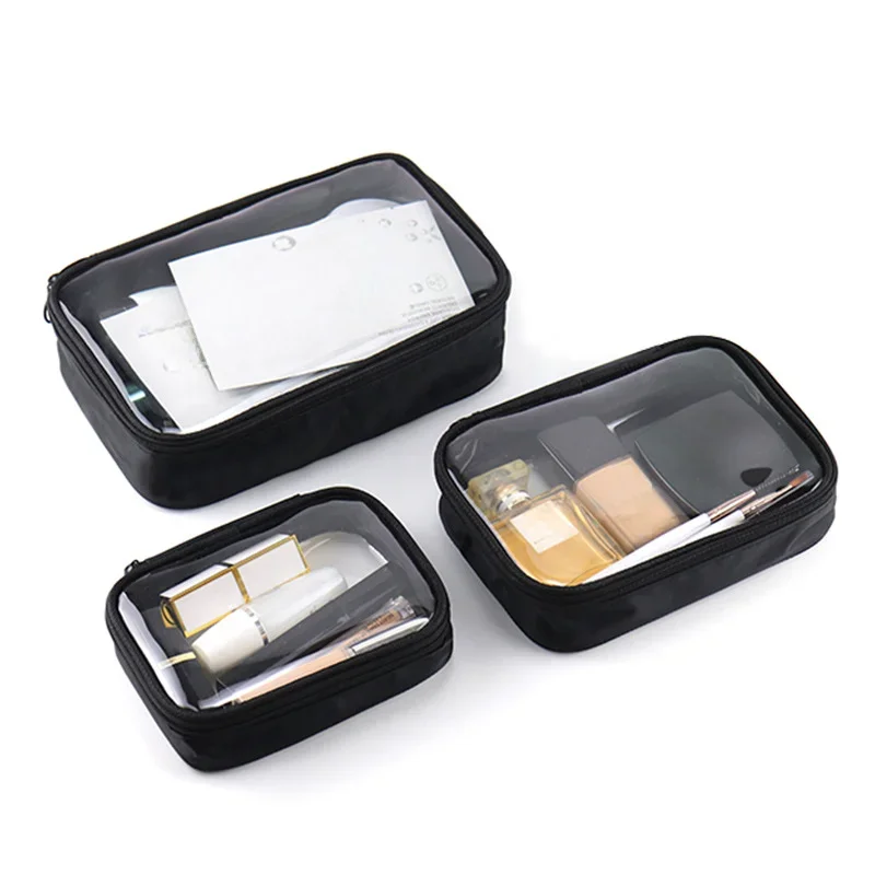 Women Makeup Bag Waterproof Clear PVC Travel Cosmetic Bags Case Travel Make Up Kit Bags for Men Toiletry Brush Organizer Pouch - Image 4