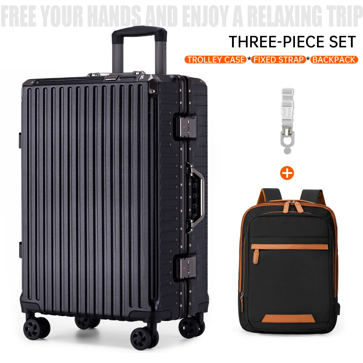 Trolley Luggage 20 24 26 28" Aluminum Frame Rolling Luggage Case USB Travel Suitcase on Wheels Combination Lock Carry on Luggage - Image 19