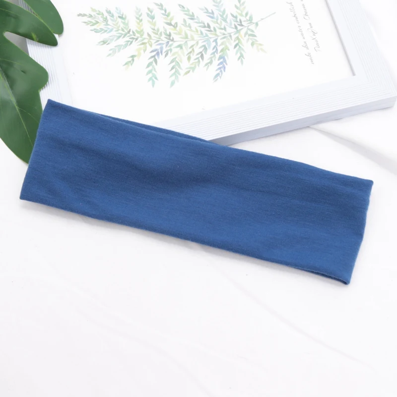 Elastic Cotton HairBand Fashion Headbands for Women Men Solid Running Fitness Yoga Hair Bands Stretch Makeup Hair Accessories - Image 14