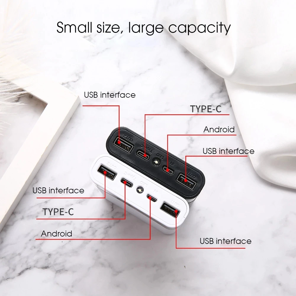 4x18650 DIY Power Bank Box 15000mAh Super Fast Charging Box with Digtal Display for for Samsung for iPhone - Image 5