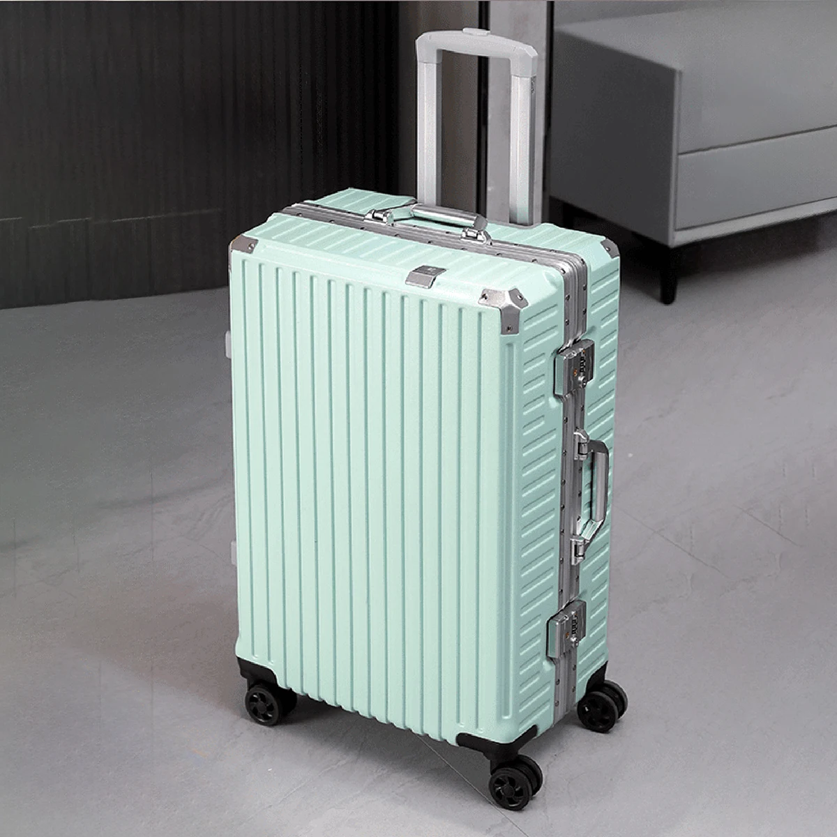 Trolley Luggage 20 24 26 28" Aluminum Frame Rolling Luggage Case USB Travel Suitcase on Wheels Combination Lock Carry on Luggage - Image 10