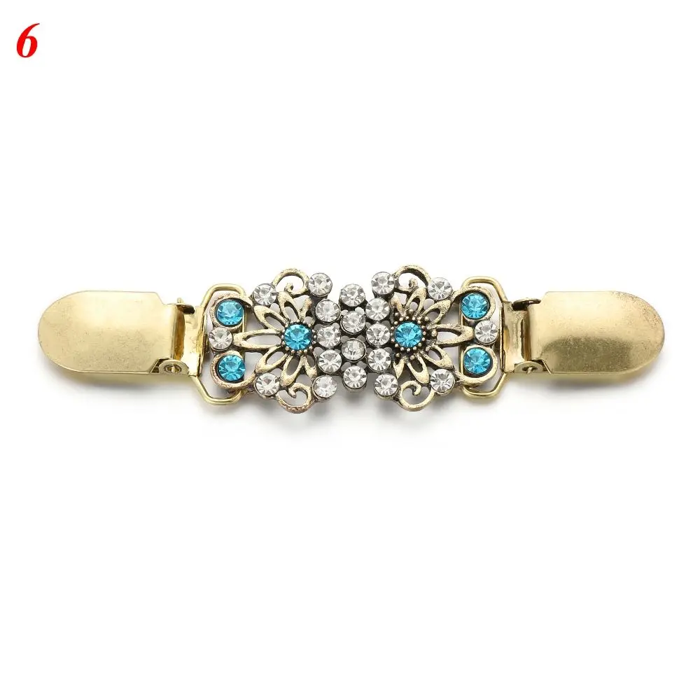 Women Carved Flower Cardigan Sweater Blouse Shawl Clips Shirt Collar Shawl Brooch Retro Duck Clip Clasps Charm Accessories Gift - Image 23