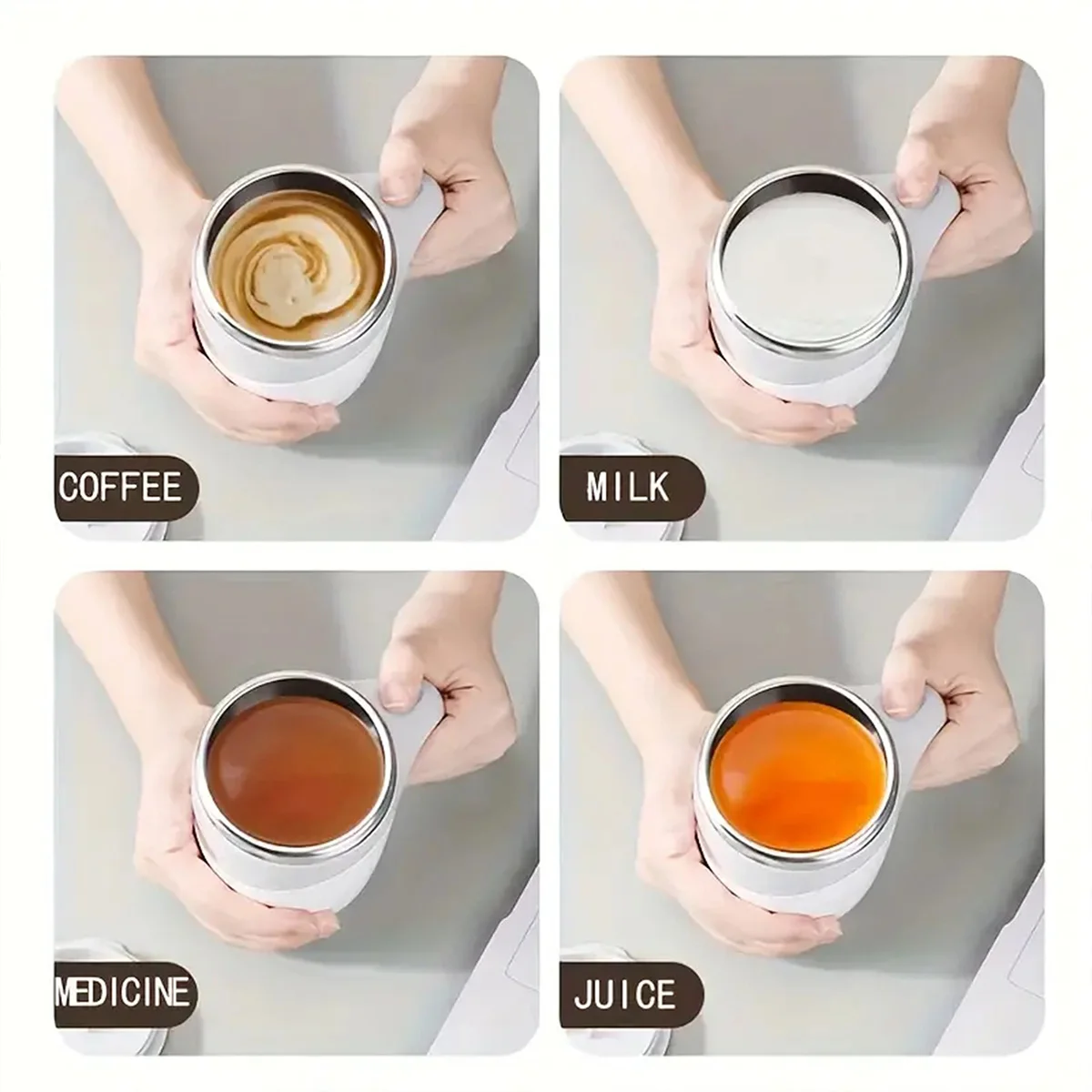 1 automatic mixing cup magnetic coffee cup (battery not included, self equipped), waterproof automatic mixing cup, suitable for - Image 3