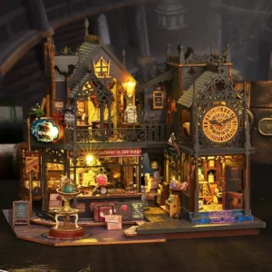 2014 New DIY Big Doll House Wooden Case Miniature Furniture Dollhouse Toys for Children Birthday Gifts