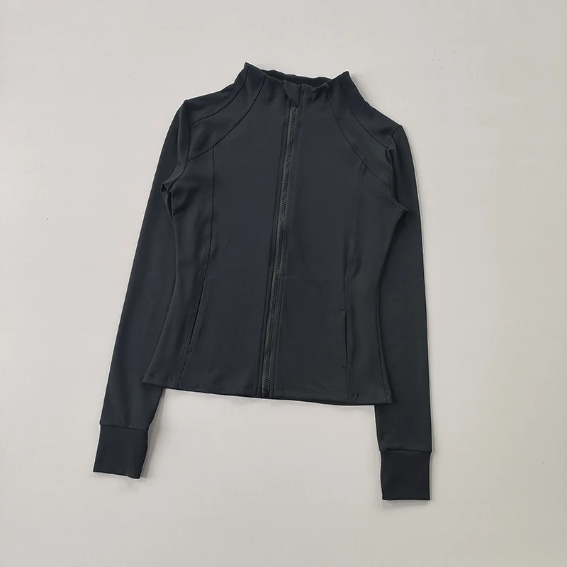 Women Sports Jacket Zip Fitness Yoga Shirt Workout Running Coats Warm Gym Long Sleeve Top Cardigan Slim Tight Jacket Activewear - Image 7