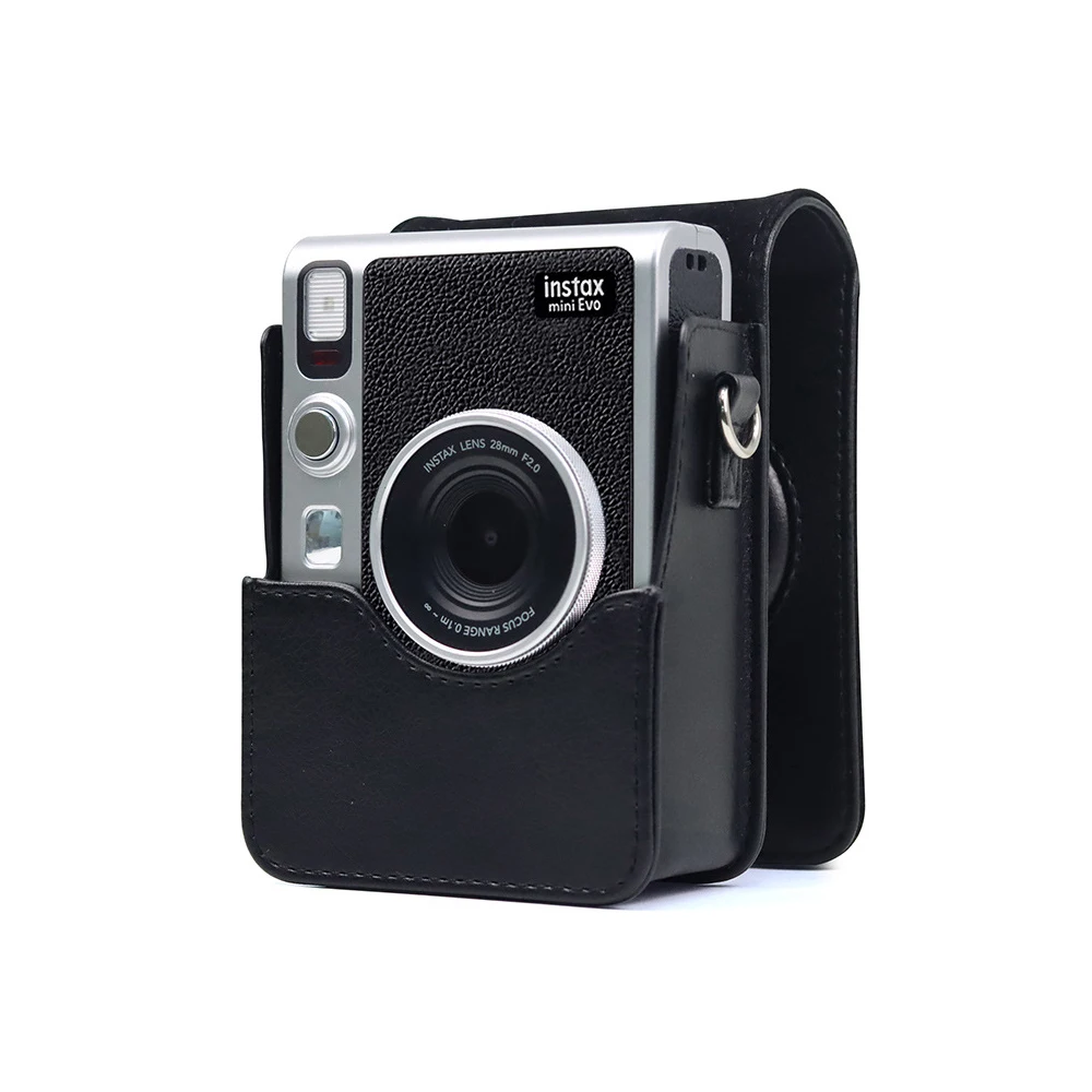 Camera Bag For Fujifilm Instax Mini EVO Instant Film Camera Case PU Leather Soft Silicone Cover Bag with Shoulder Strap - Image 2