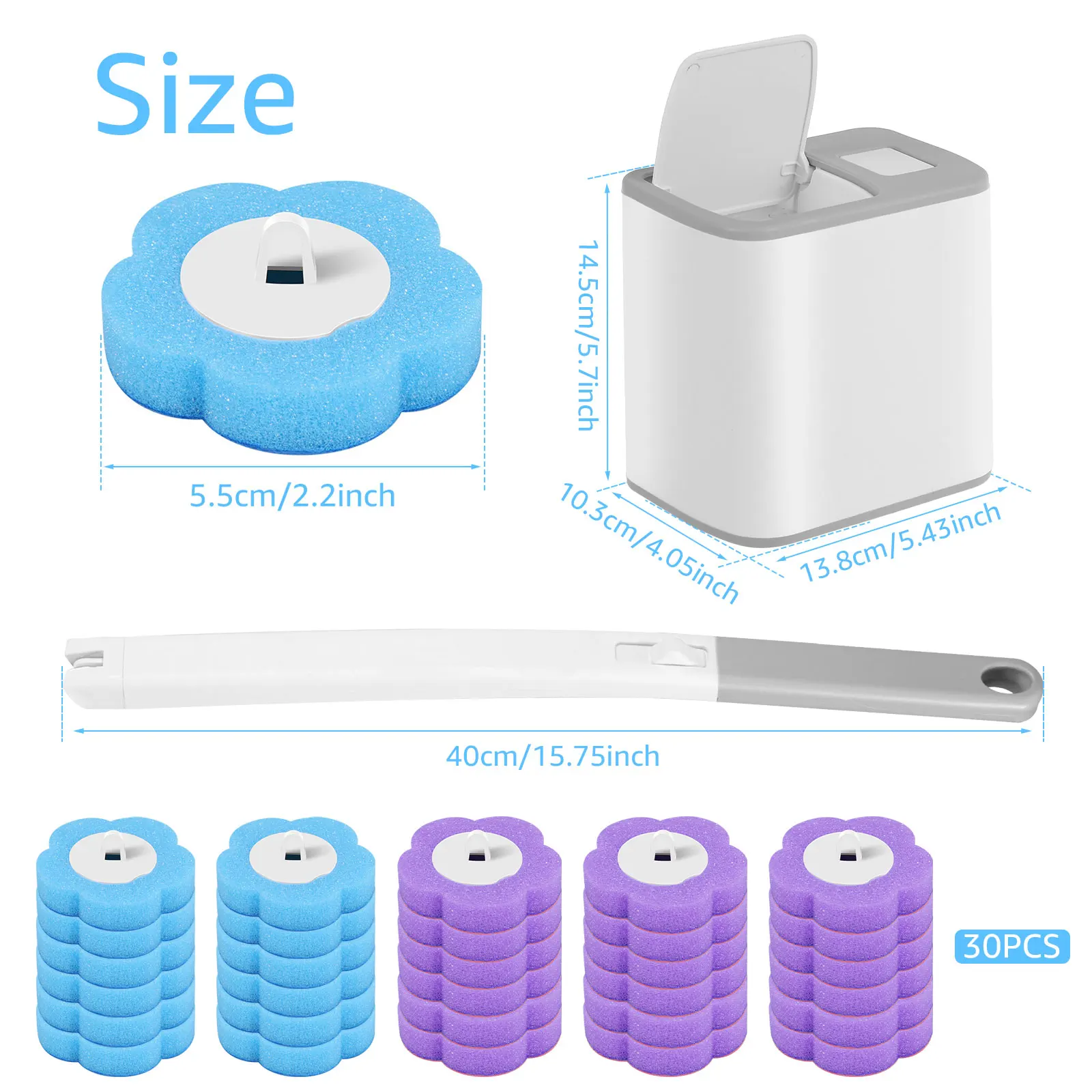 18/36Pcs Disposable Toilet Brush Wall Mounted Toilet Brush with Replacement Head Cleaning Set Home Bathroom WC Accessories - Image 12