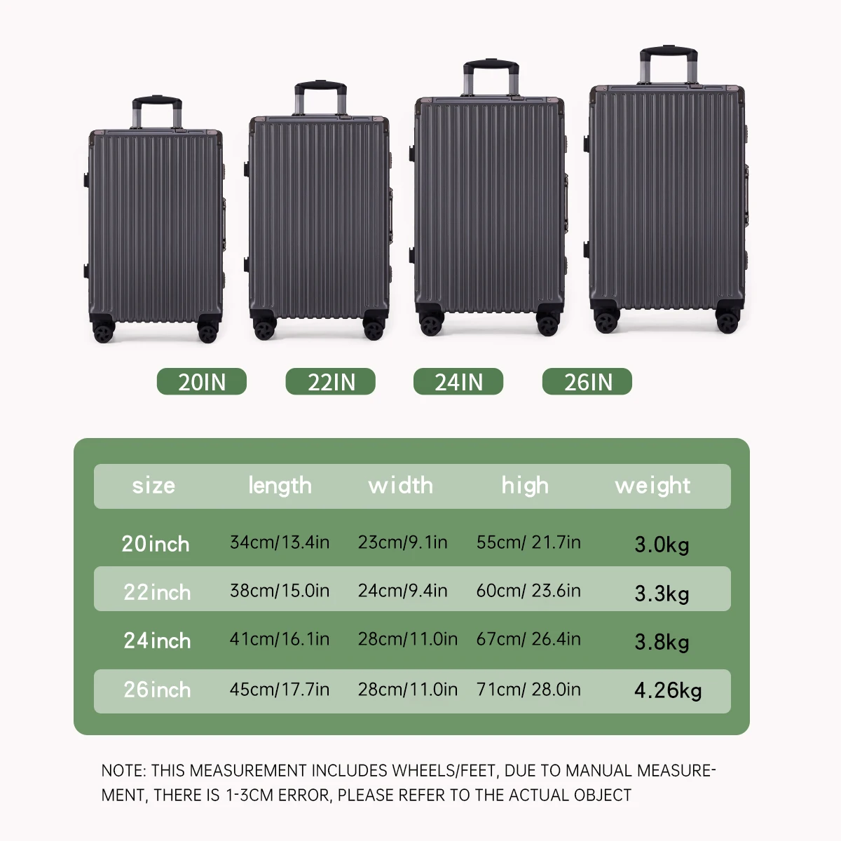Trolley Luggage 20 24 26 28" Aluminum Frame Rolling Luggage Case USB Travel Suitcase on Wheels Combination Lock Carry on Luggage - Image 6