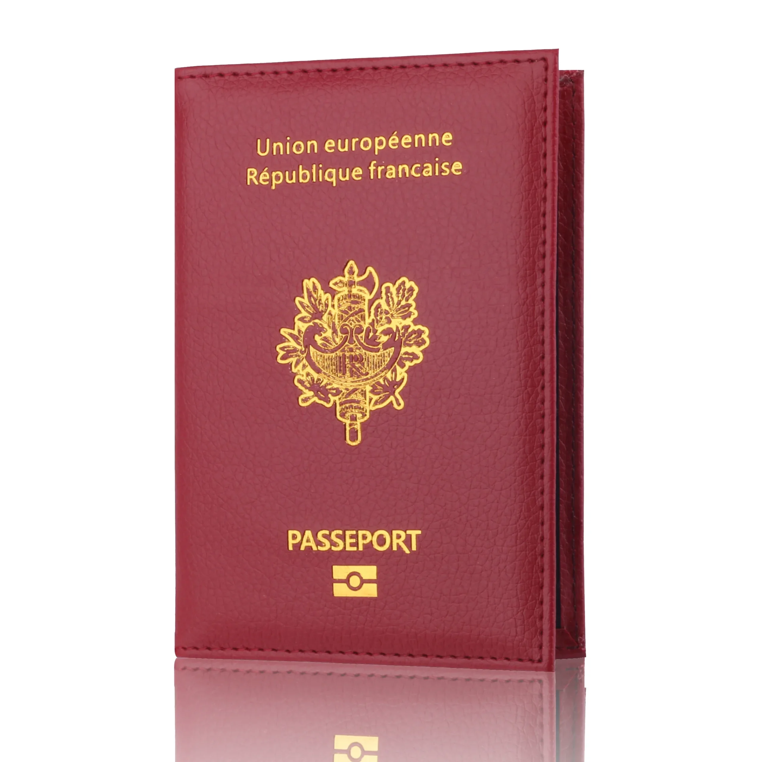 High Quality Pu Passport Protective Cover Bank Card Holder Travel Document Fashion Men and Women French Passport Cover Wallet - Image 10