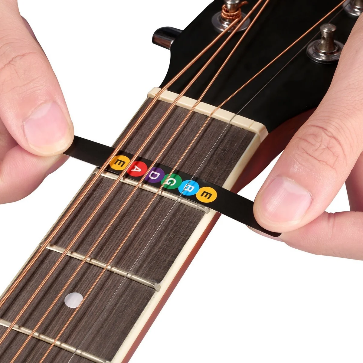 Miwayer Guitar Fretboard Notes Map Labels Stickers 6 String Transparent and Black Fingerboard Fret Decals for Guitar Beginner - Image 6