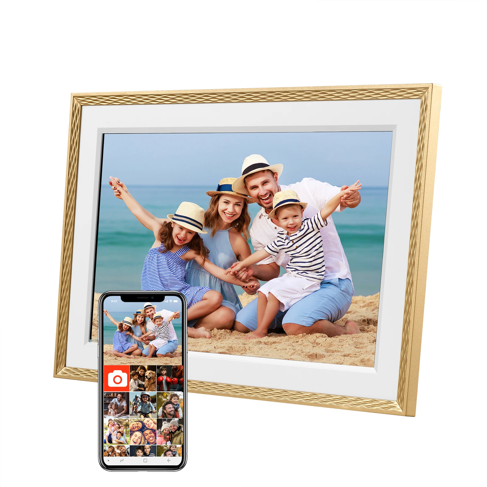 Christmas Gift Frameo 10.1 Inch WiFi Digital Picture Frame,1280 * 800IPS HD Cloud Smart Digital Photo Frame,32GB Storage, - Image 7