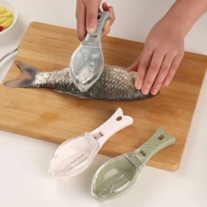 Plastic fish scale scraper with storage function, made of plastic, lightweight and nea