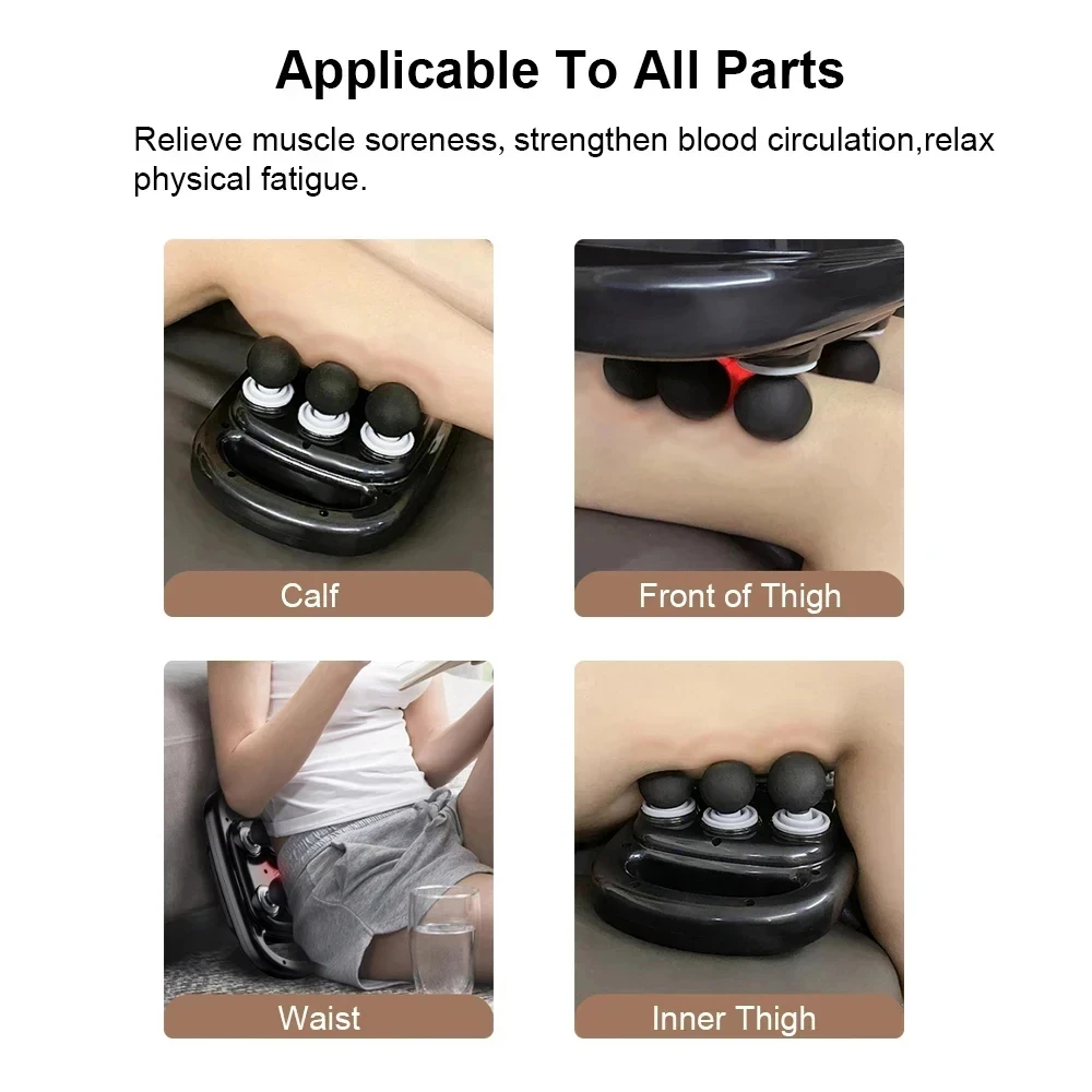 6 Head Massage Gun for Muscle Relief Deep Tissue Percussion for Neck Cervical Spine Full Body - Image 3