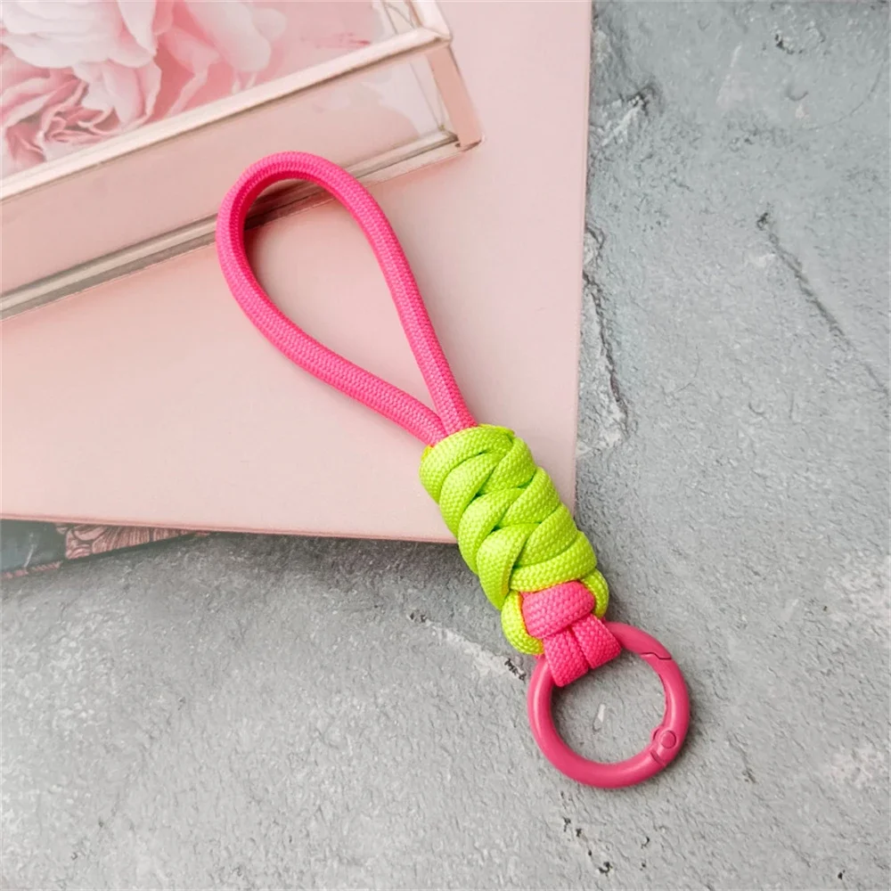 Colorful Braided Lanyard Keychain Unisex Anti-Lost Wrist Strap Paracord With Key Ring For Phone Camera U Disk Bottle Accessories - Image 19